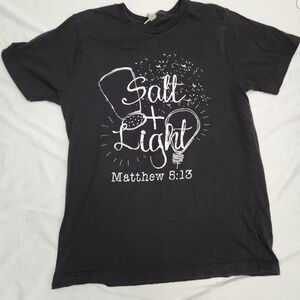 Live and tell girls size XL Matthew 5:13 salt light shirt #T23